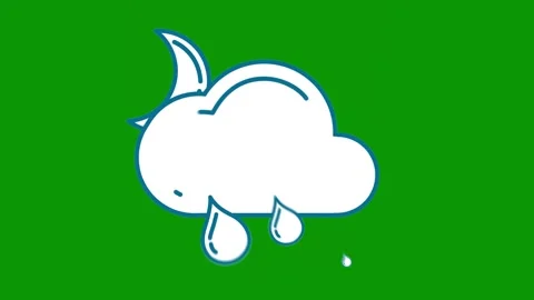 Green screen background cloud tear animated chromakey background colorful Stock Footage 314067370