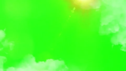 Green screen background with clouds Stock-Footage 338215802