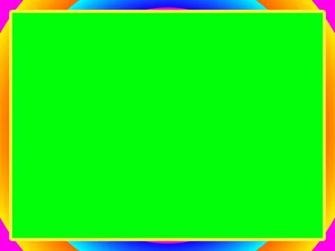 Green Screen Background with Colorful Gradient Frame Abstract Chroma Key Templat Stock Illustration