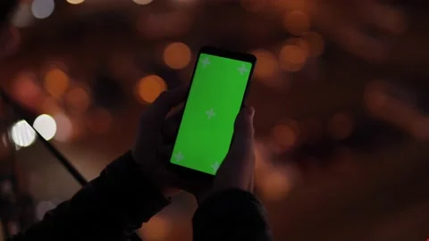 Green screen on the background evening Stock Footage 144210358