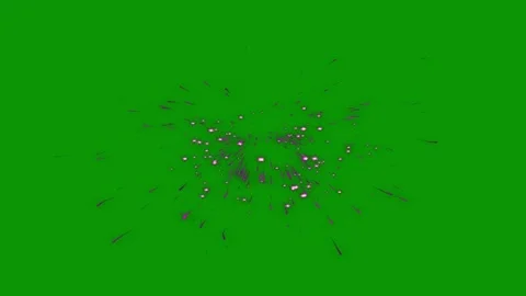 Green screen background an explosion the middle bunch fireworks lot black dots Stock Footage 314067505