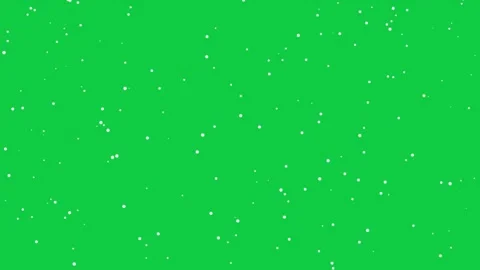 Green screen background with falling white particles animation Vídeo Stock 345013512