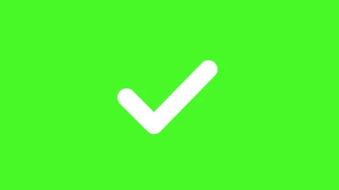Green screen background featuring animated white check mark symbol appearin.. Stock Footage 345547767