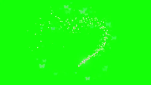 Green screen background with floating sparkles for festive celebration events Vídeo Stock 347115013