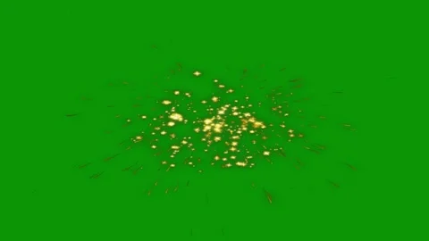 Green screen background gold sparkle sparkles lot particles dots animated Stock Footage 314066886