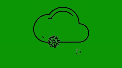 Green screen background how to draw cloud black outline drawing flower the Video stock 314066914