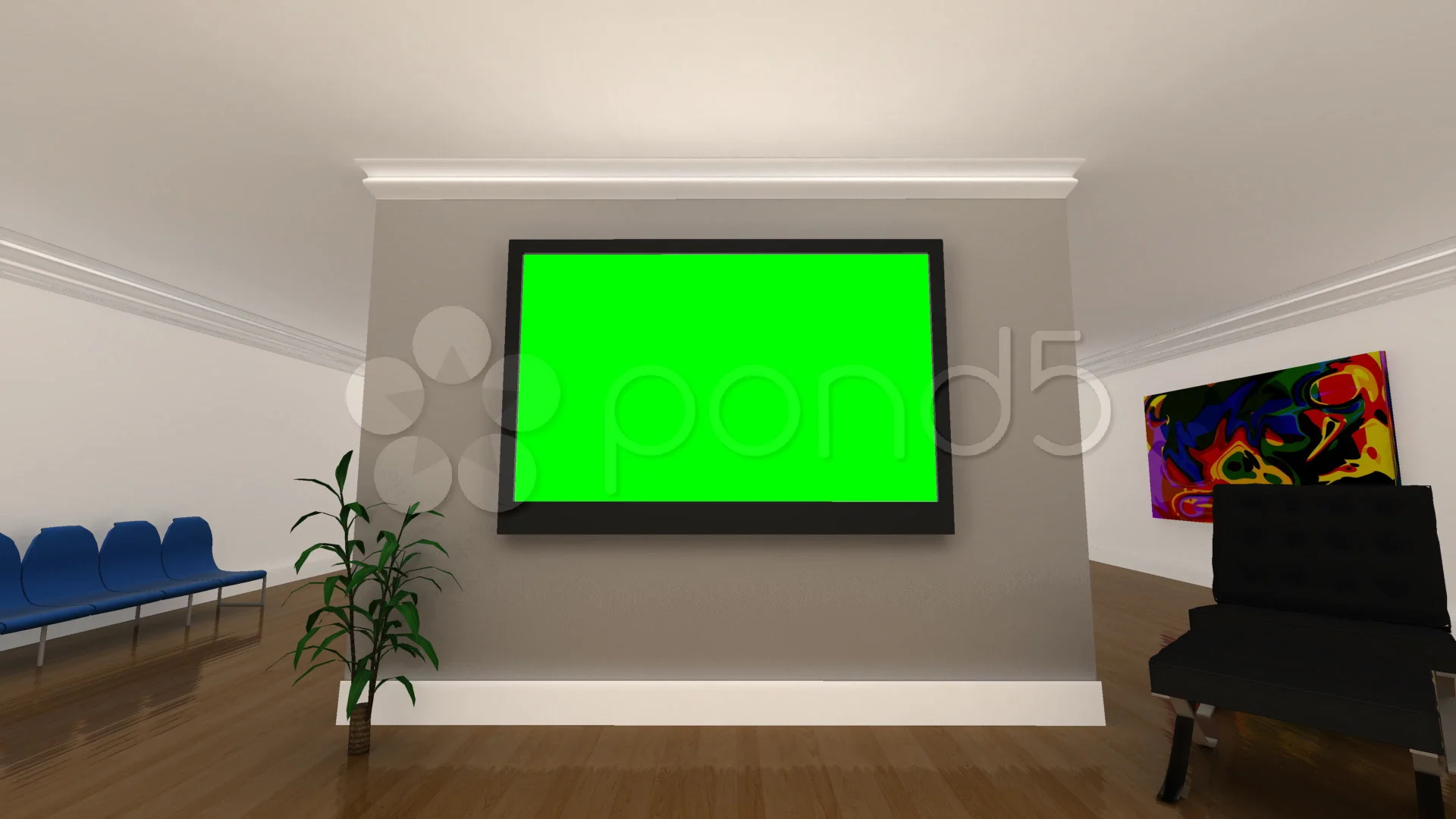 Green Screen Background Interior Office | Stock Video | Pond5