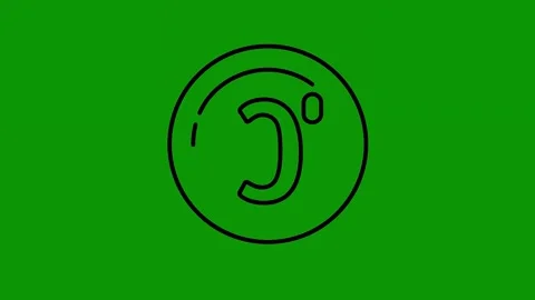 Green screen background the letter c middle animated chromakey background Video stock 314066908