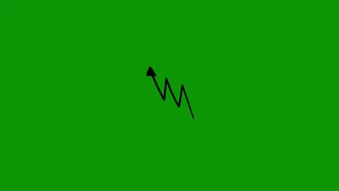 Green screen background the letter w black arrow animated chromakey background Video stock 314067076