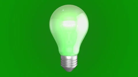 Green screen background light bulb animated chromakey backgroundexpression Stock Footage 314067216