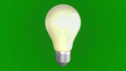 Green screen background light bulb animated chromakey background style gesture Stock Footage 314067226