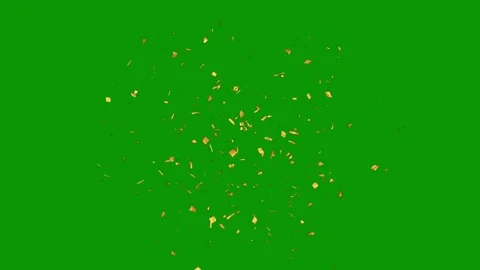 Green screen background lot gold coning bunch cons animated chromakey background Stock Footage 314067894