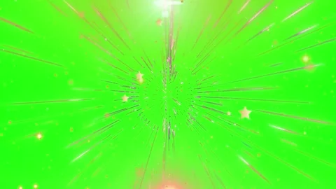 Green screen background with magical starburst explosion effects Stock Footage 345214335