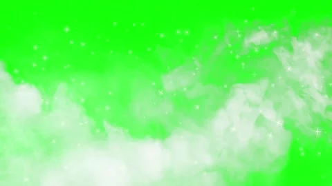 Green screen background with moving white clouds Stock Footage 337924097