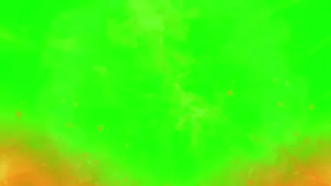 Green screen background with orange particles Видео 337807079