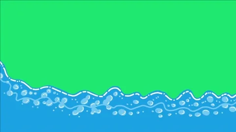 Green screen background with overflowing water Stock Footage 206294119