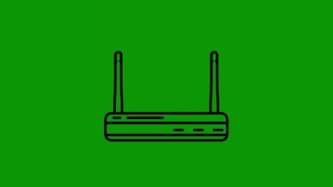 Green screen background pencil black line drawing phone icon route wireless Stock Footage 314067538