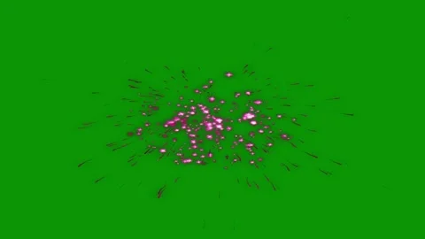 Green screen background pink flower firework bunch flowers lots small dots lot Stock Footage 314067460