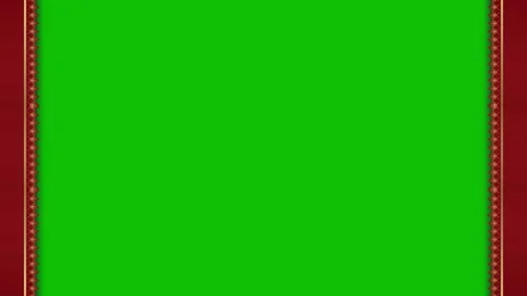 Green Screen Background with Red and Gold Border Stock Footage 284393587