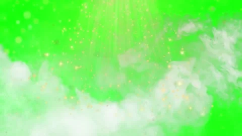 Green screen background with sparkling gold particles Stock Footage 337533565