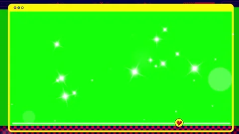 Green Screen Background with Sparkling Lights and Heart Icon Stock Footage 337453791