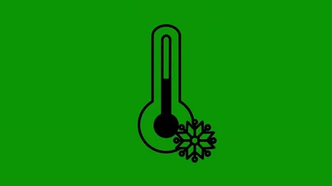 Green screen background thermometer animated chromakey background colorful scene Video stock 314066948