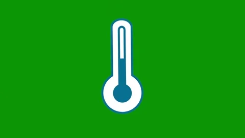 Green screen background thermometer icon animated chromakey background emotion Stock-Footage 314067729