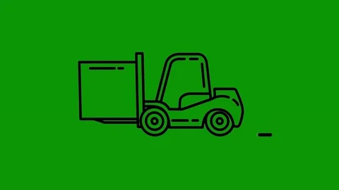 Green screen background wallpaper bicycle drawn black line drawing tractor fork Stock Footage 314067238