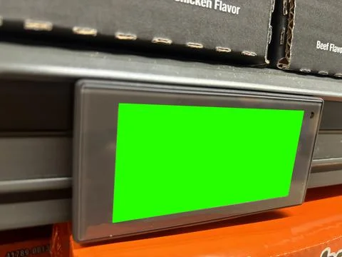 Green Screen Bar Code Food Code on Shelf0 库存照片