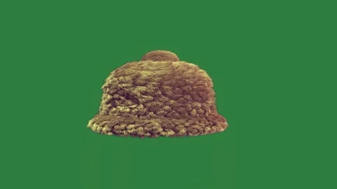 A green screen with bear on it and teddy sitting rock in the middle stuffed Video stock 335064001
