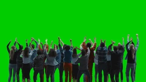 Green Screen: Big Crowd of People Having... | Stock Video | Pond5