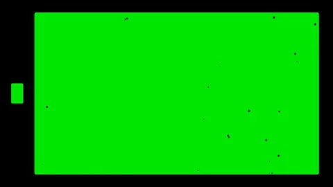 A green screen with black background and animated chromakey background figure Stock Footage 345496378