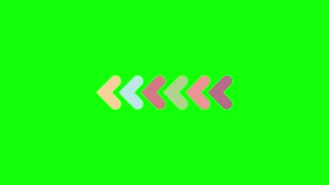 A green screen with black background and colorful arrow icon logo on animated Stock Footage 346199991