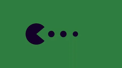 A green screen with black circles on it and circle animated chromakey Vidéo 335129964