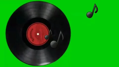 Green screen black disc full hd Stock Footage 206055717
