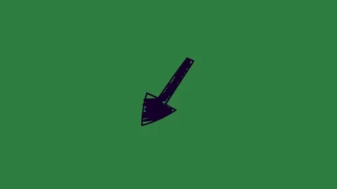 Green screen black image arrow elements emotion cartoonish design motion Stock Footage 336050479