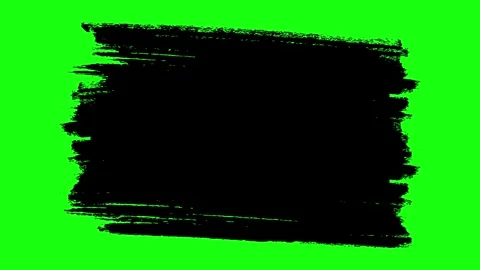 Green screen of black paint brush animation Stock Footage 288718637