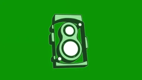Green screen black speaker logo image pair speakers animated chromakey Stock Footage 314068517