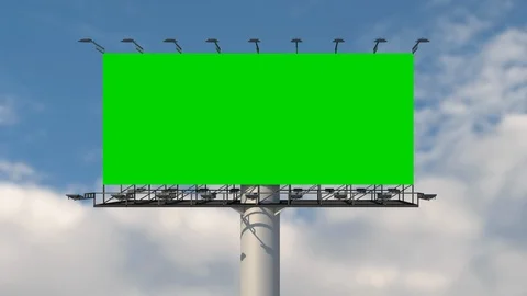 Green screen blank billboard outdoor adv... | Stock Video | Pond5