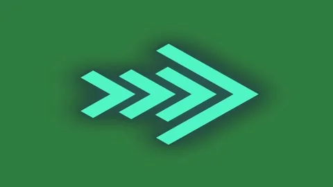 Green screen blue arrow icon on an symbol style frame backgrounds elements Stock Footage 335979069