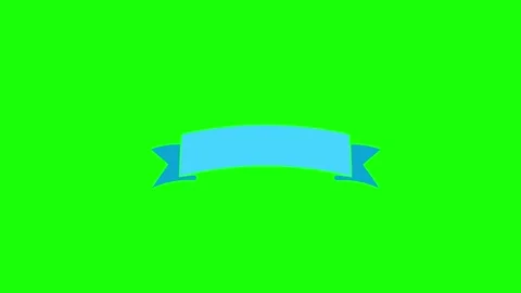 Green Screen with Blue Banner for Video Editing in Bright Neon Background Stock Footage 339713309