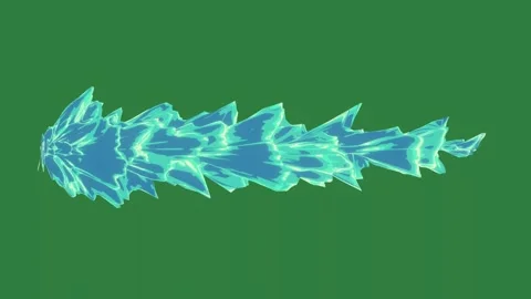 A green screen with blue fire on it and background leaf animated chromakey Video stock 335130312