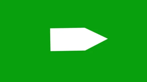 Green screen bold arrow with piston-like movement animation Stock Footage 329858808