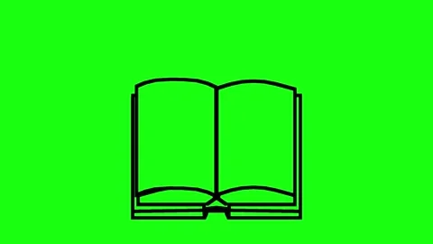 Green screen of a book with leaves animation Stock Footage 289620228