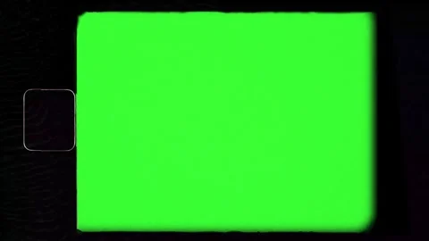 Green screen Broken old TV with warped screen, glitch transition Stock-Footage 317306633