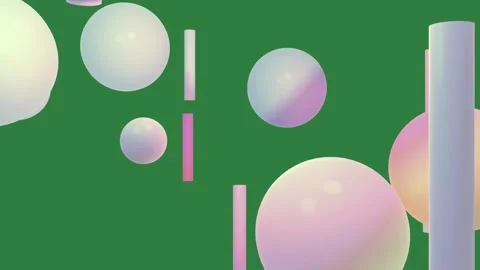 Green screen the is bunch of balloons floating in air on cartoonish Stock-Footage 335979180