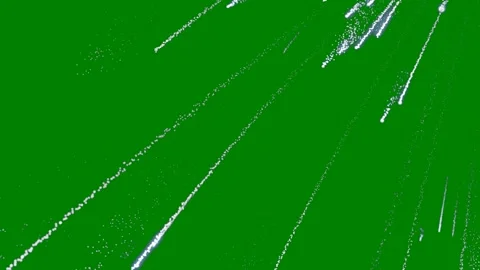 Green screen bunch fireworks white lines black background rain falling down Stock Footage 314064487