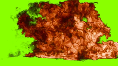 Green Screen Burning Fire Stock Footage 304189664