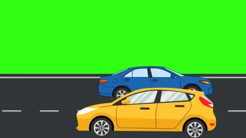 Green Screen Car Driving on Transparent Background 库存影片 312083359
