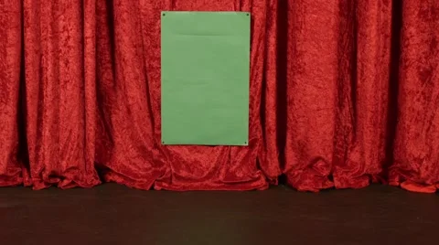 Green Screen Card on Falling Curtain/Tap Dancer Stock Footage 47286755